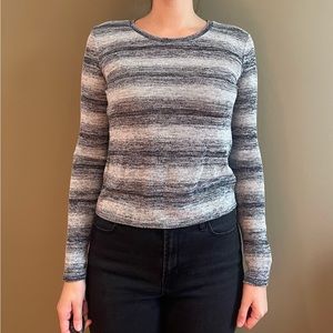 Garage Striped Cropped Long Sleeve